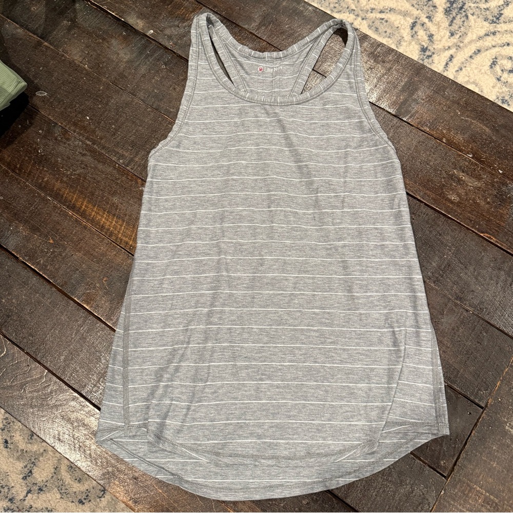 Gray Striped Racerback Tank Top - Lululemon size 4